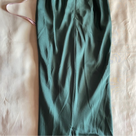 NEW! House of CB- Green Forest Charmaine Corset Maxi Dress Silk Satin Size XS - Picture 8 of 10